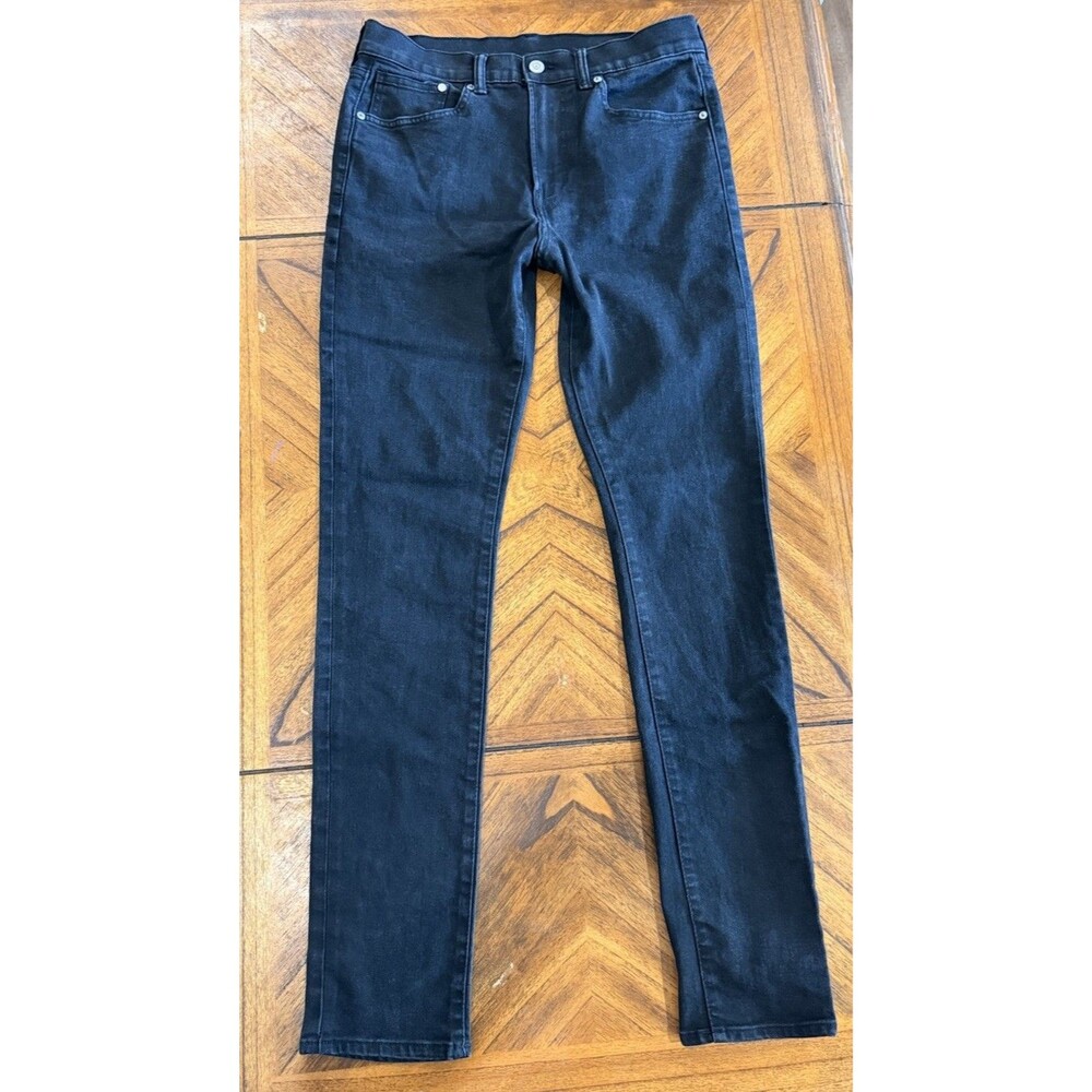 H & M Denim Skinny Jeans Size 32 Black Good Used Condition